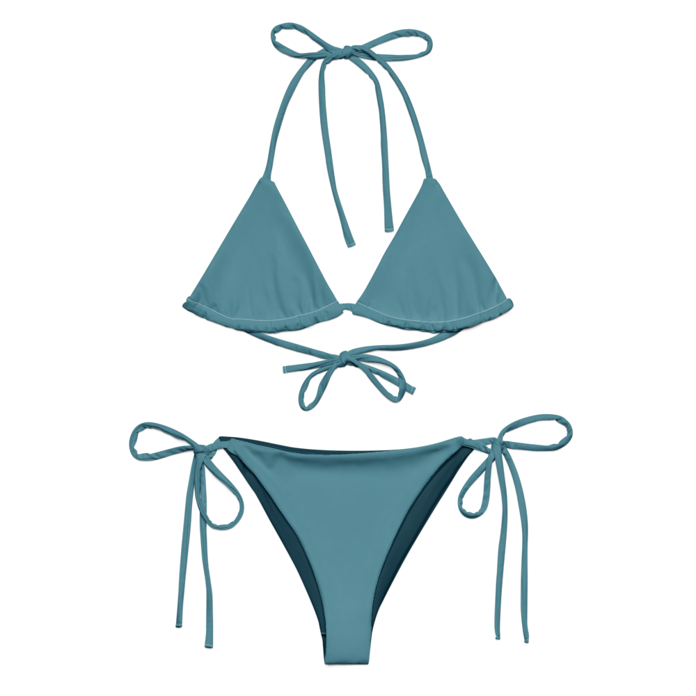 Maillot de bain string bleu turquoise munsel recyclé