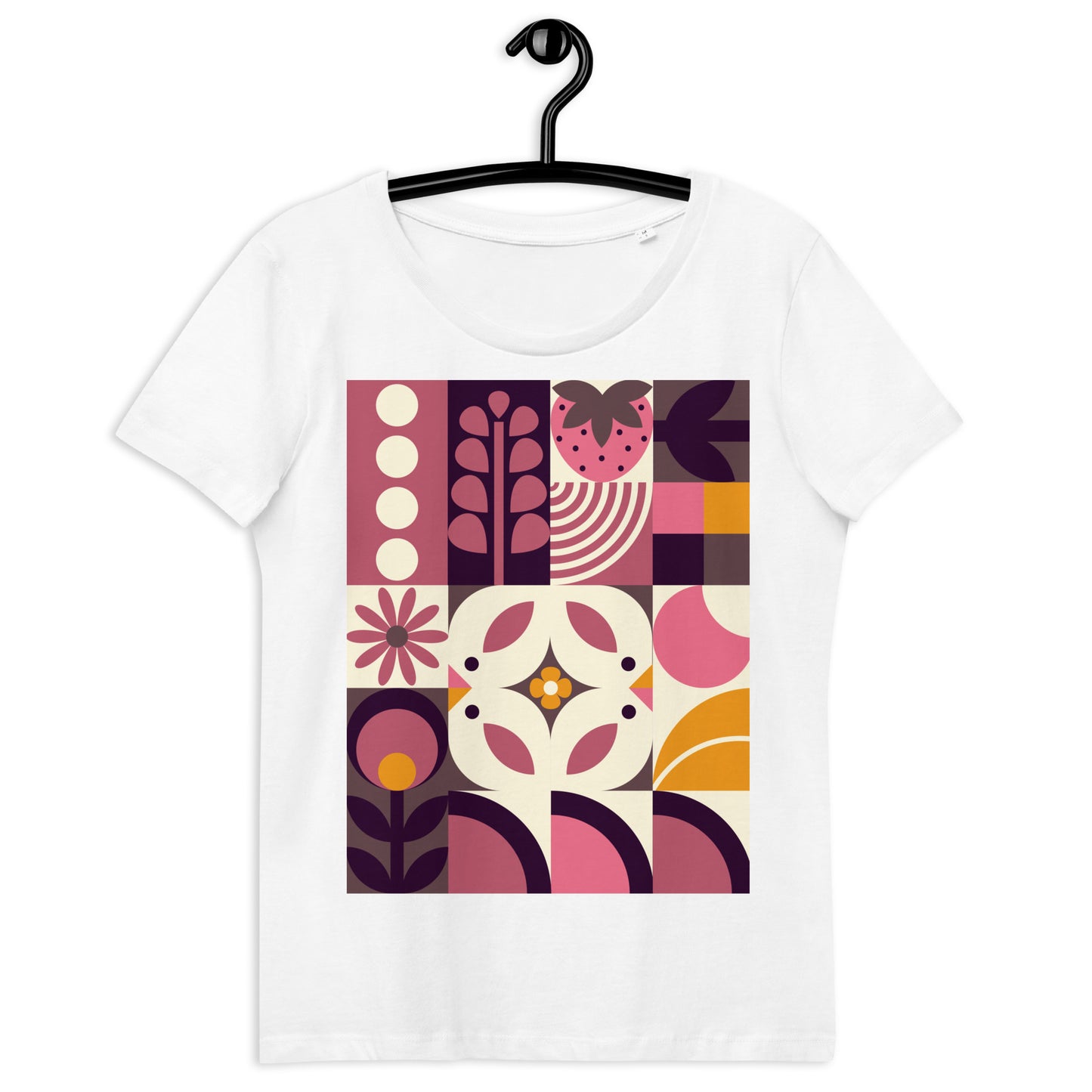 T-shirt "Spring birds bauhaus" - cotone organico - Donna