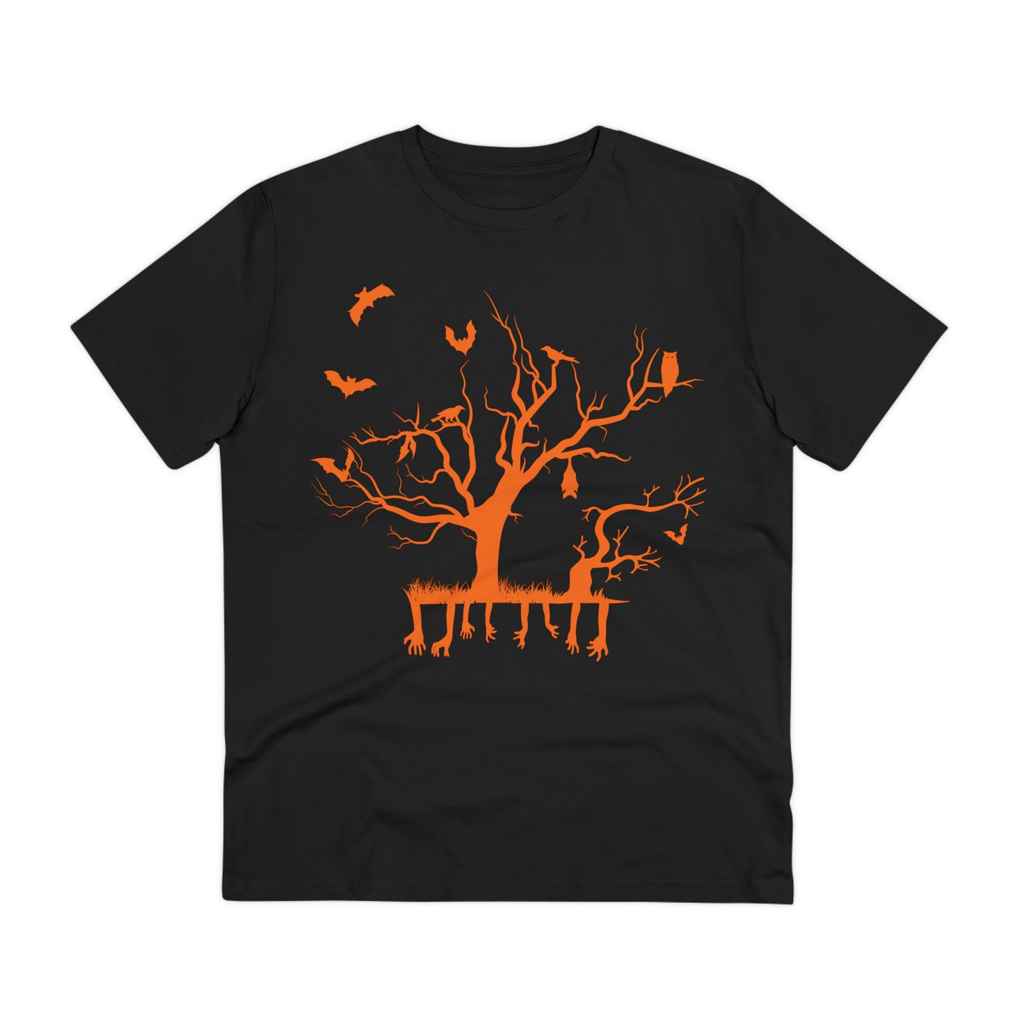 T-shirt Créateur Organique Orange Branche d'Halloween - Unisexe