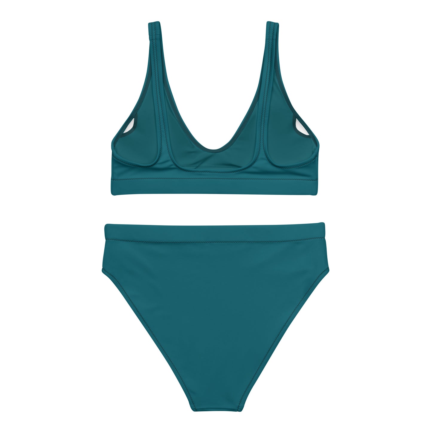 Midnight green Recycled high-waisted bikini set