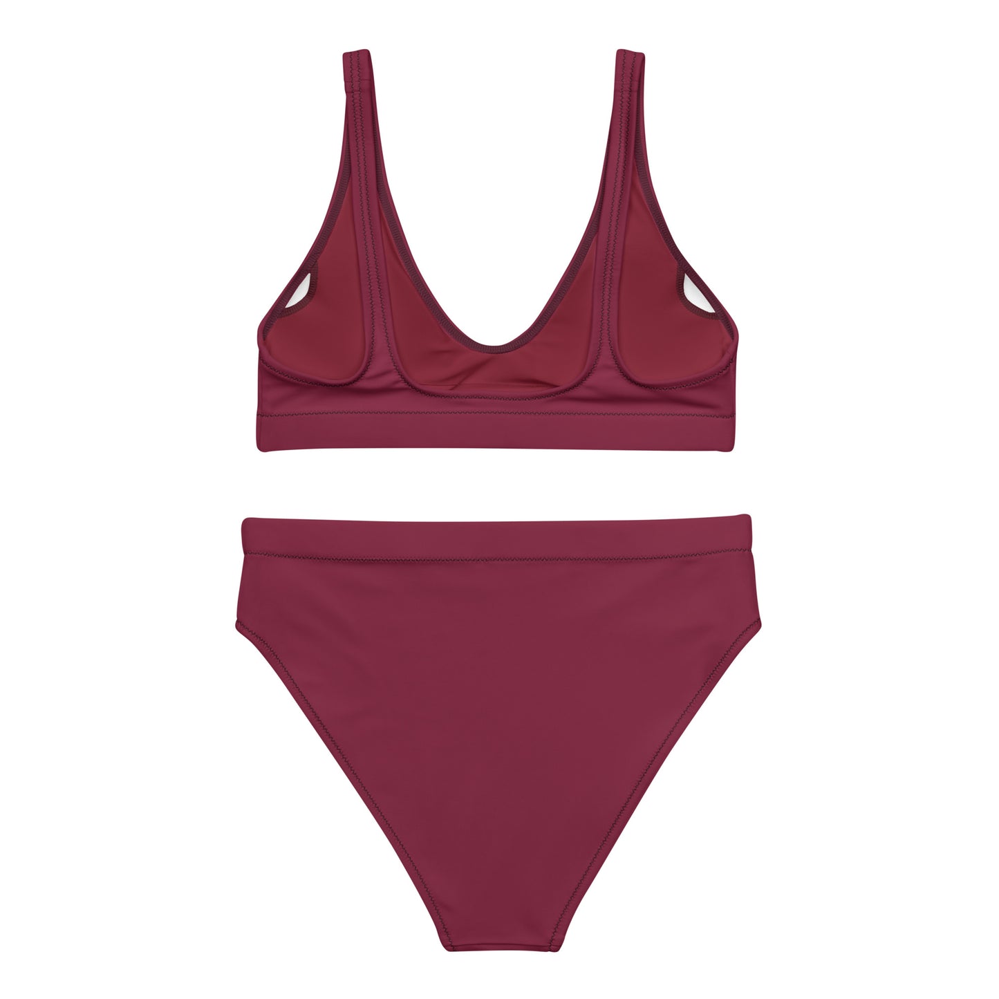 Claret ruby red Recycled sport bikini set