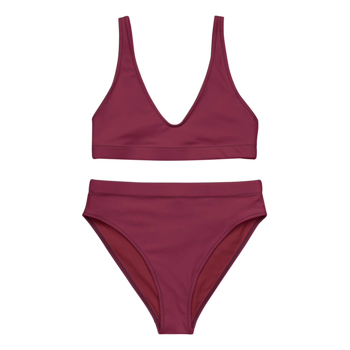 Claret ruby red Recycled sport bikini set