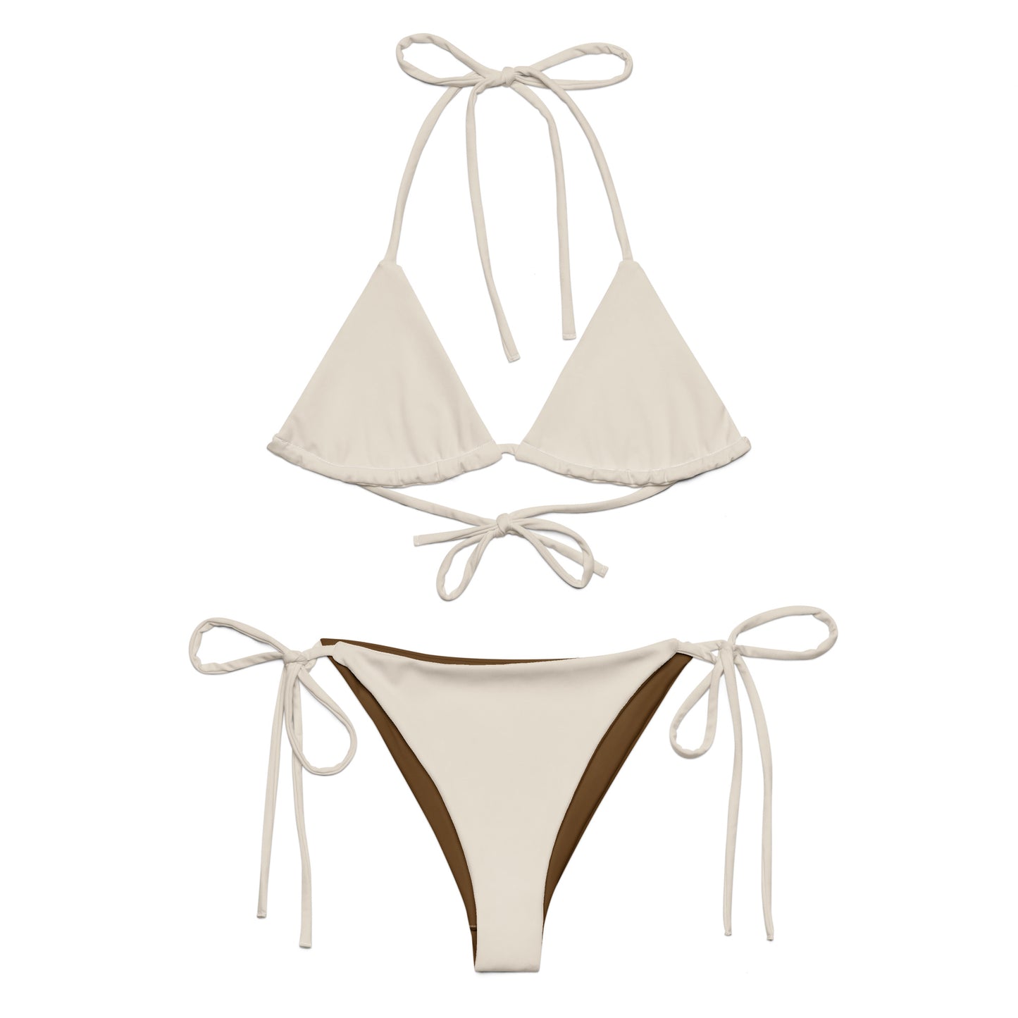 Bikini string recyclé beige albâtre