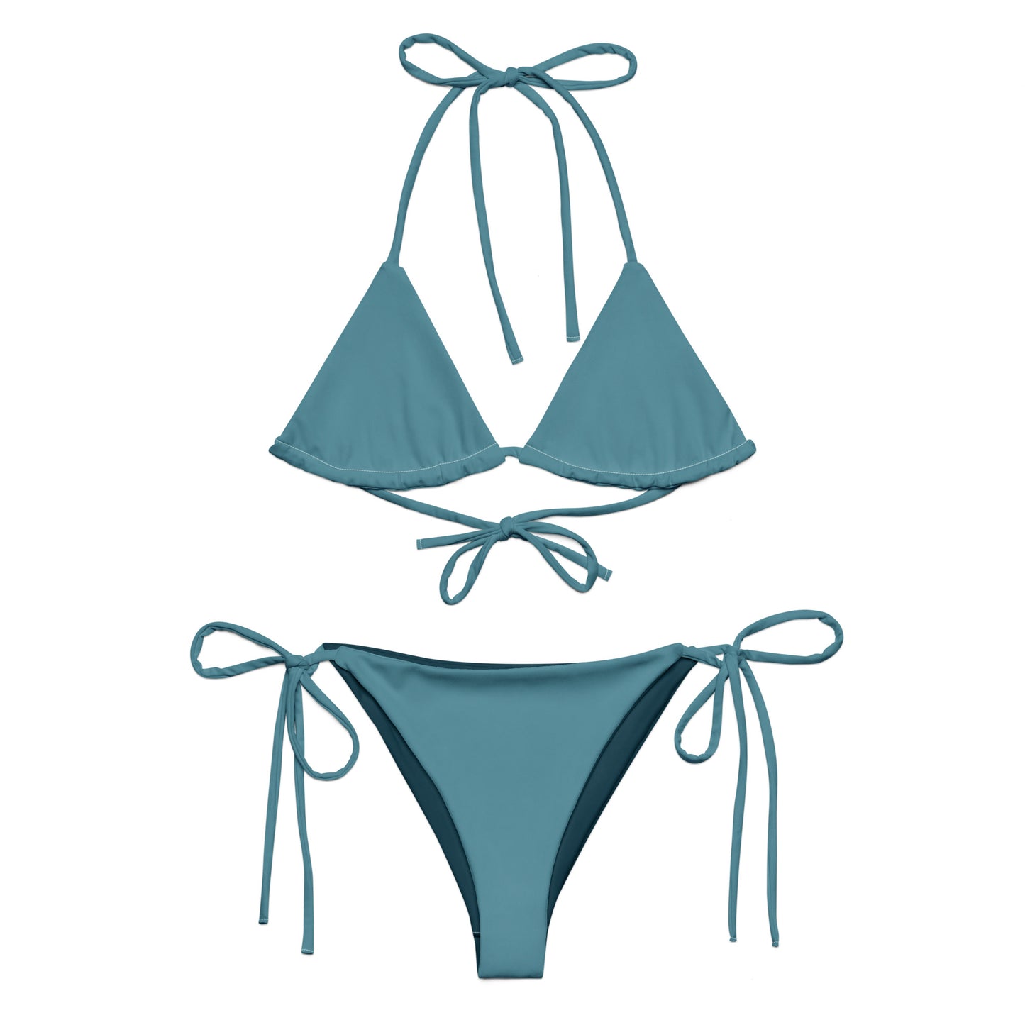 Maillot de bain string bleu turquoise munsel recyclé