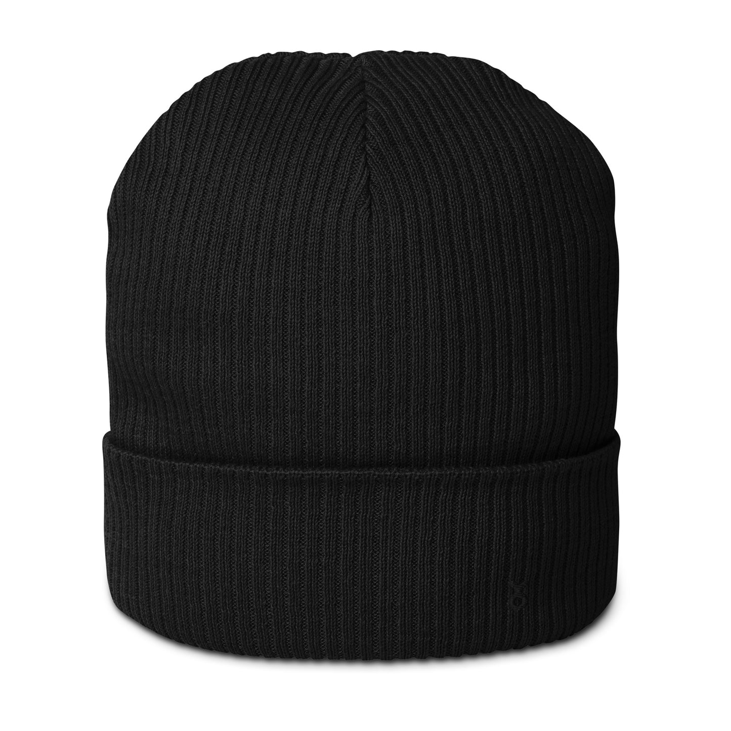 Bonnet côtelé en coton bio Mixte - Logo PepMelon noir